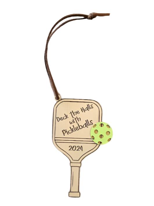 Deck The Halls With Pickleballs Ornament