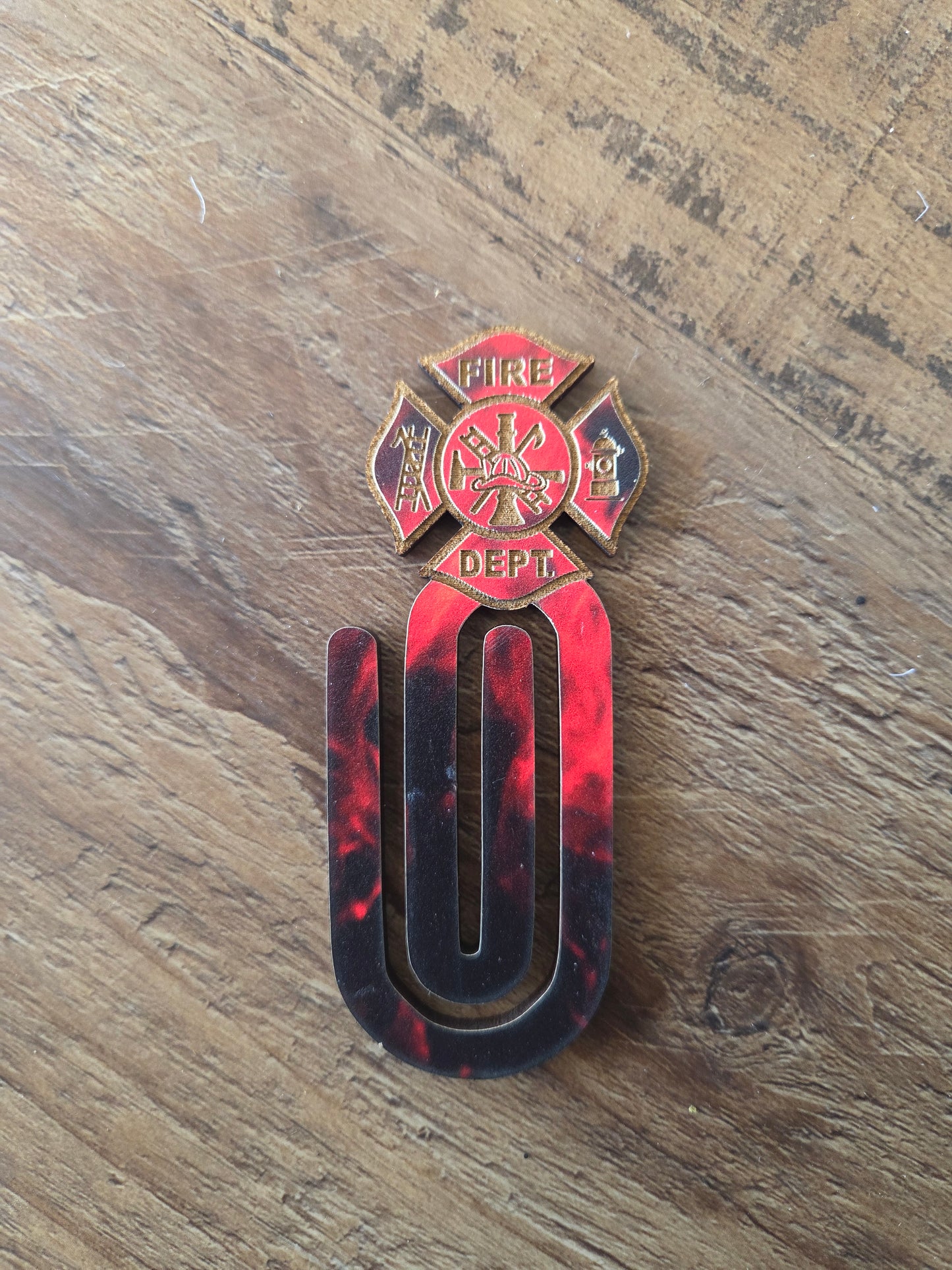 Fire Department Paper Clip Bookmark