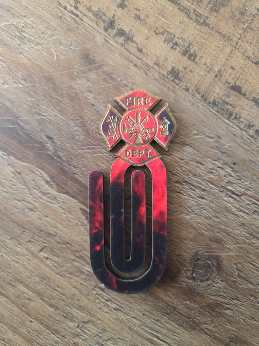 Fire Department Paper Clip Bookmark