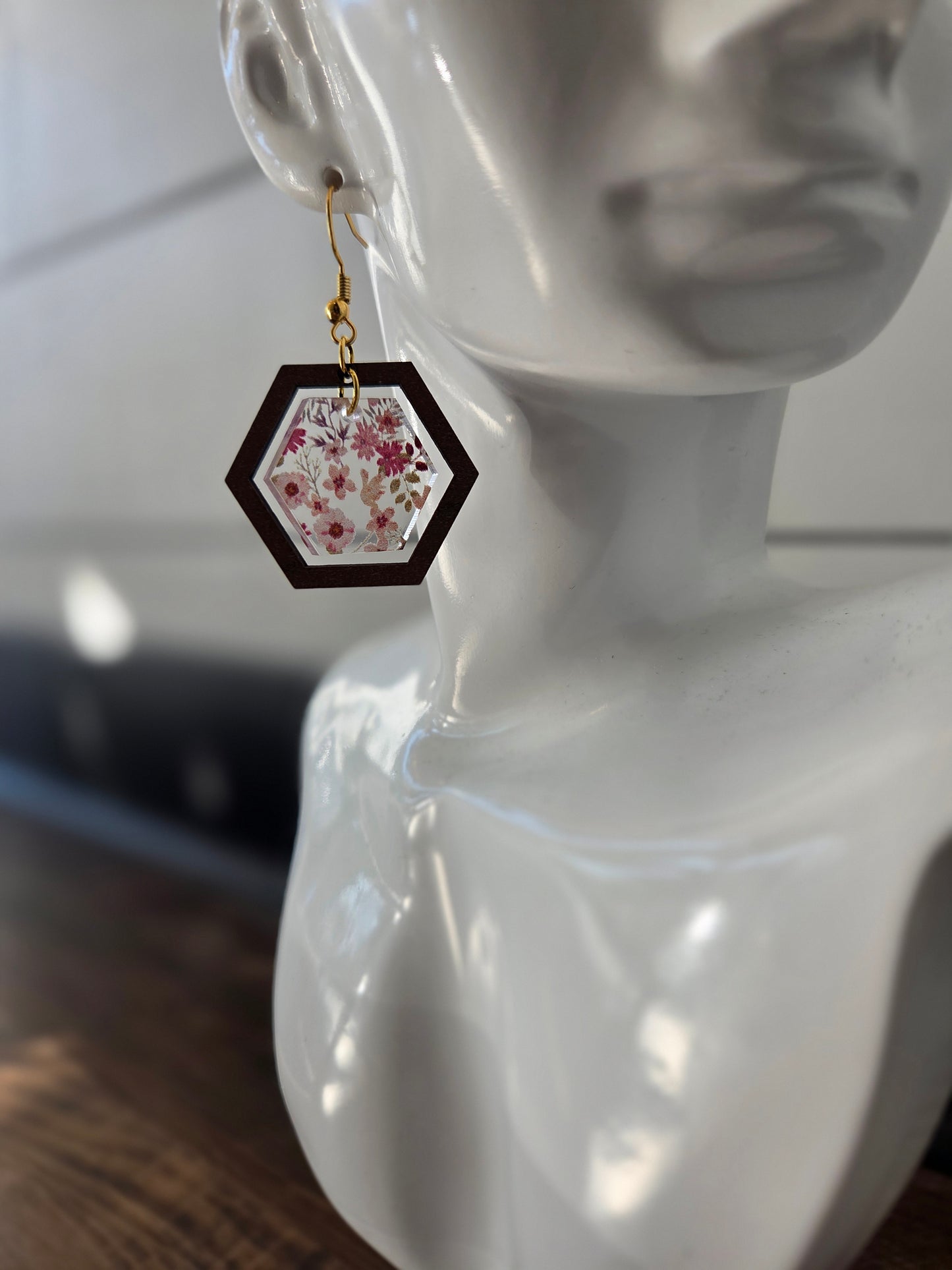 Blush Hex Earrings
