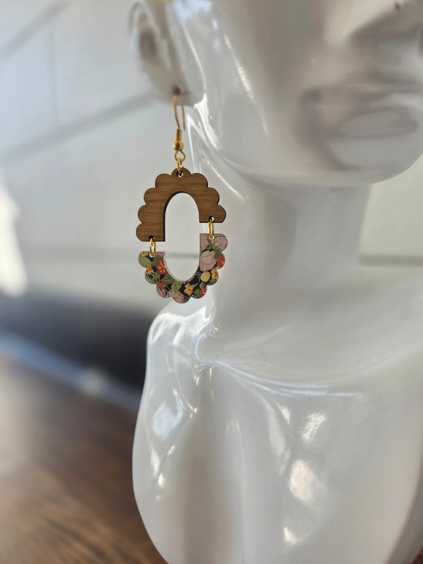 Vintage Bloom Arch Earrings