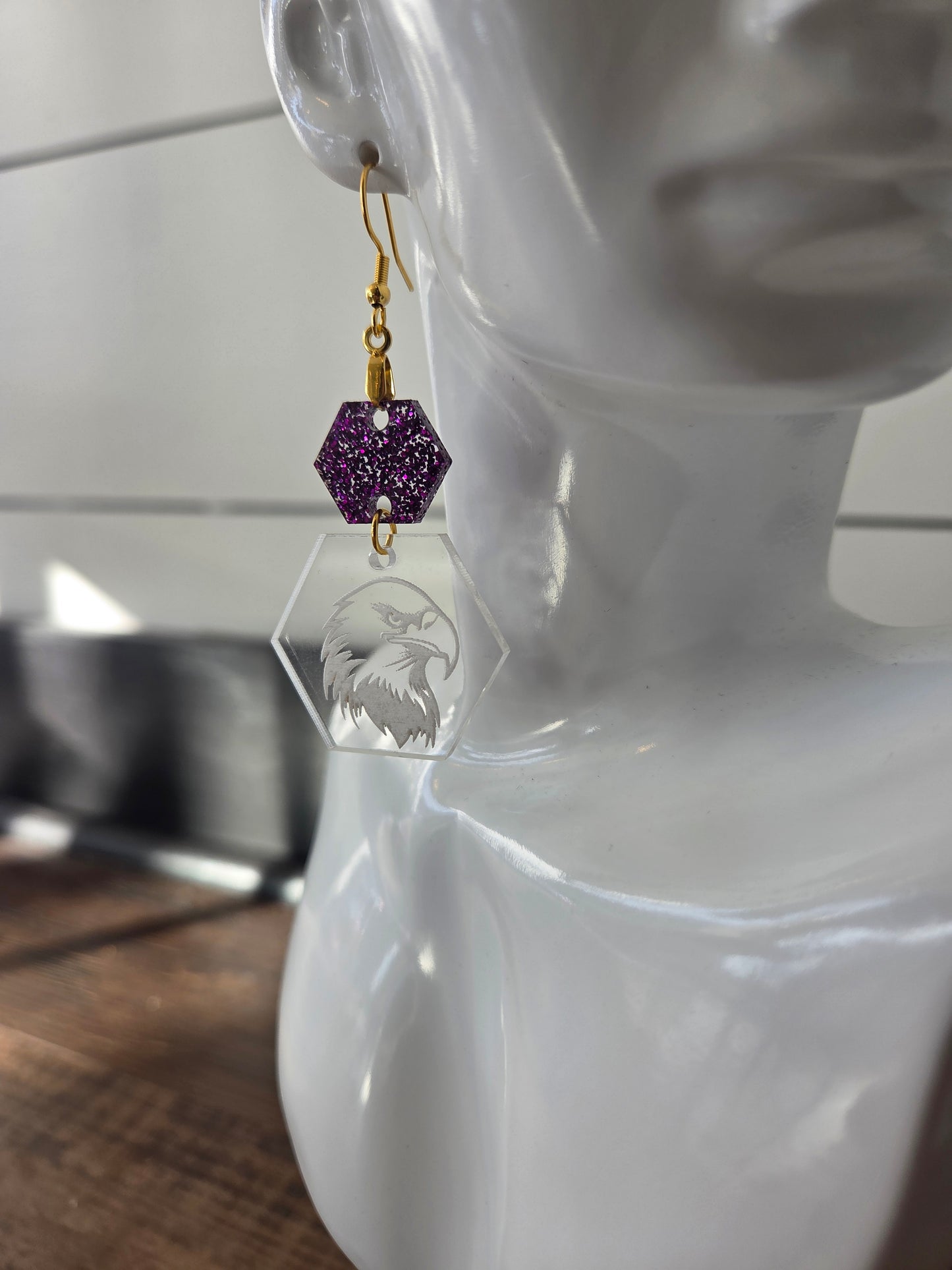 Eaton Clear Acrylic Earrings