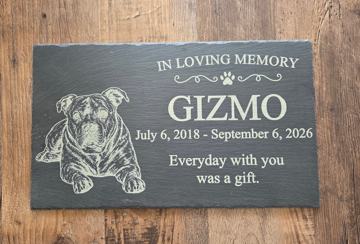 Slate Memorial Plate 20"x12"