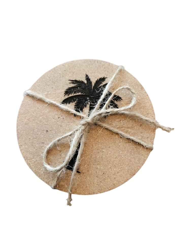 Palmetto Cork Coaster Set