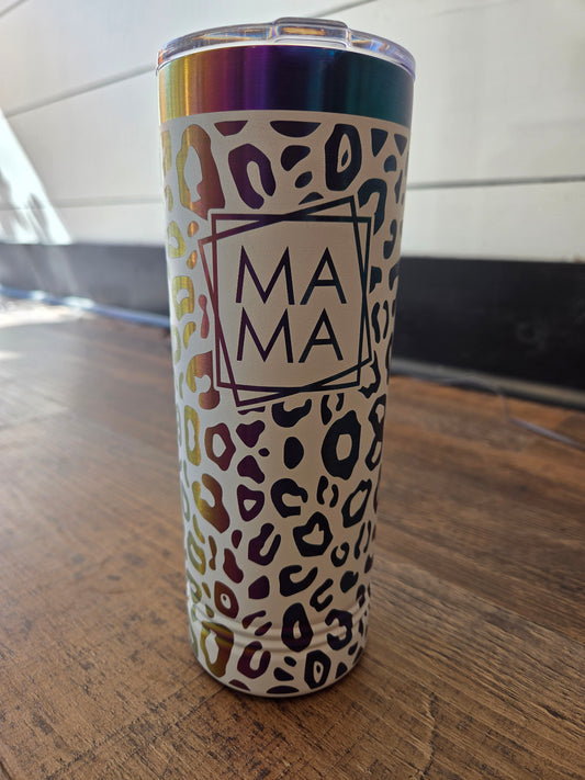 Cheetah Print MAMA Full Wrap 22 oz. Tumbler