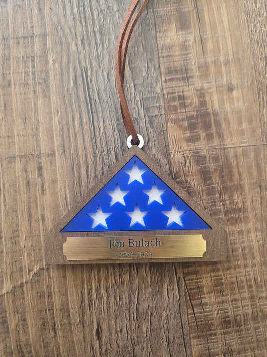 Flag Memorial Ornament