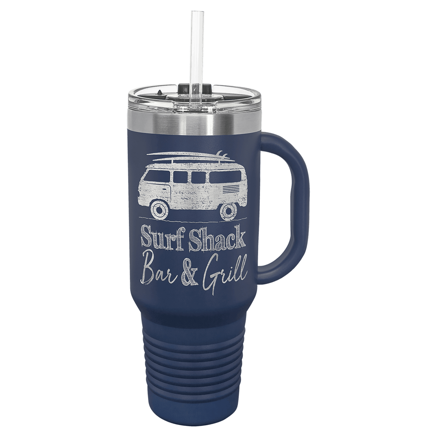 40 Oz. Travel Mug With Handle & Straw