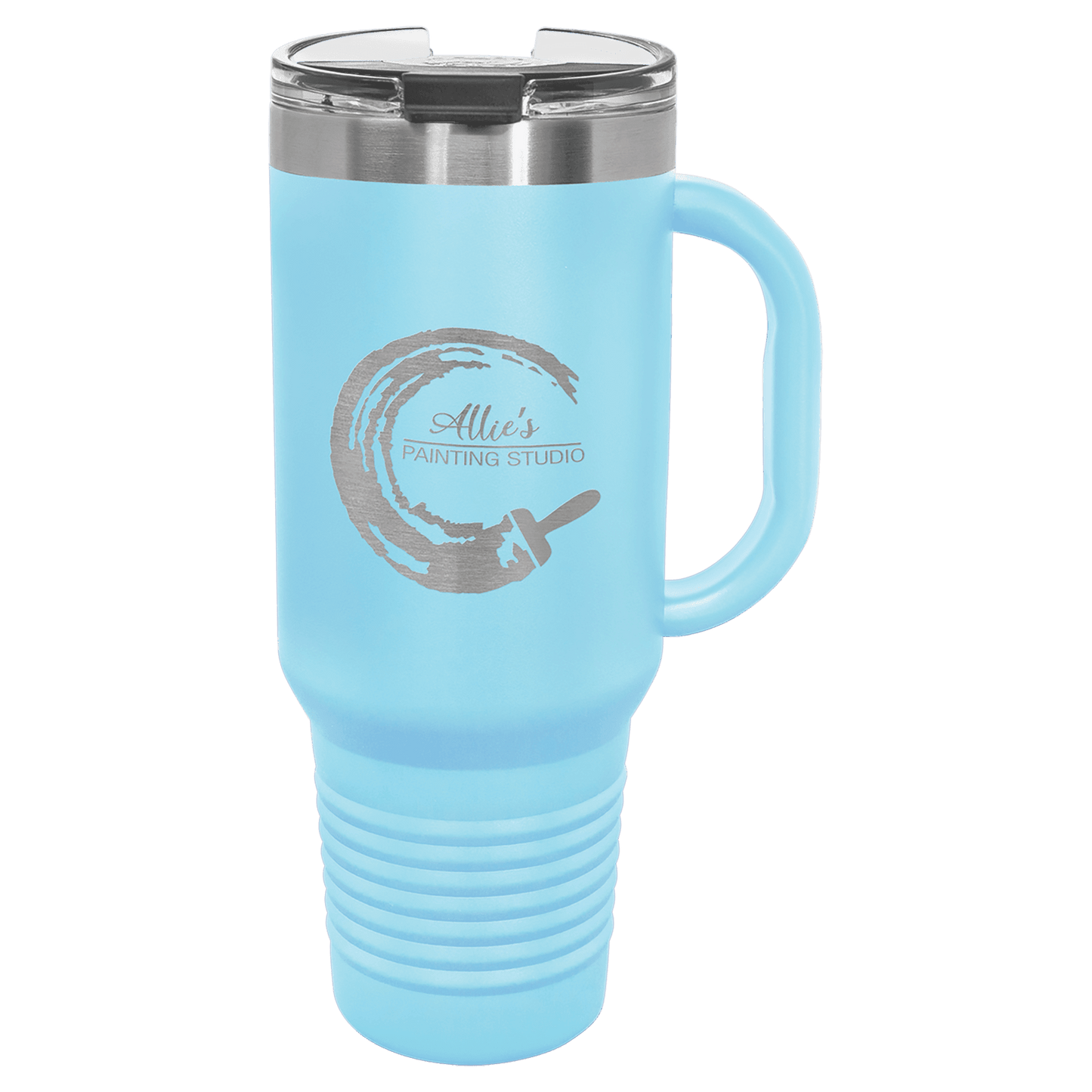 40 Oz. Travel Mug With Handle & Straw