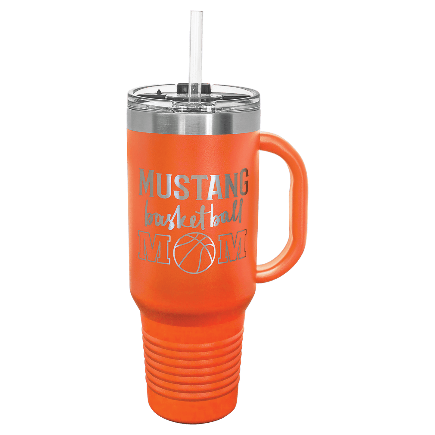 40 Oz. Travel Mug With Handle & Straw