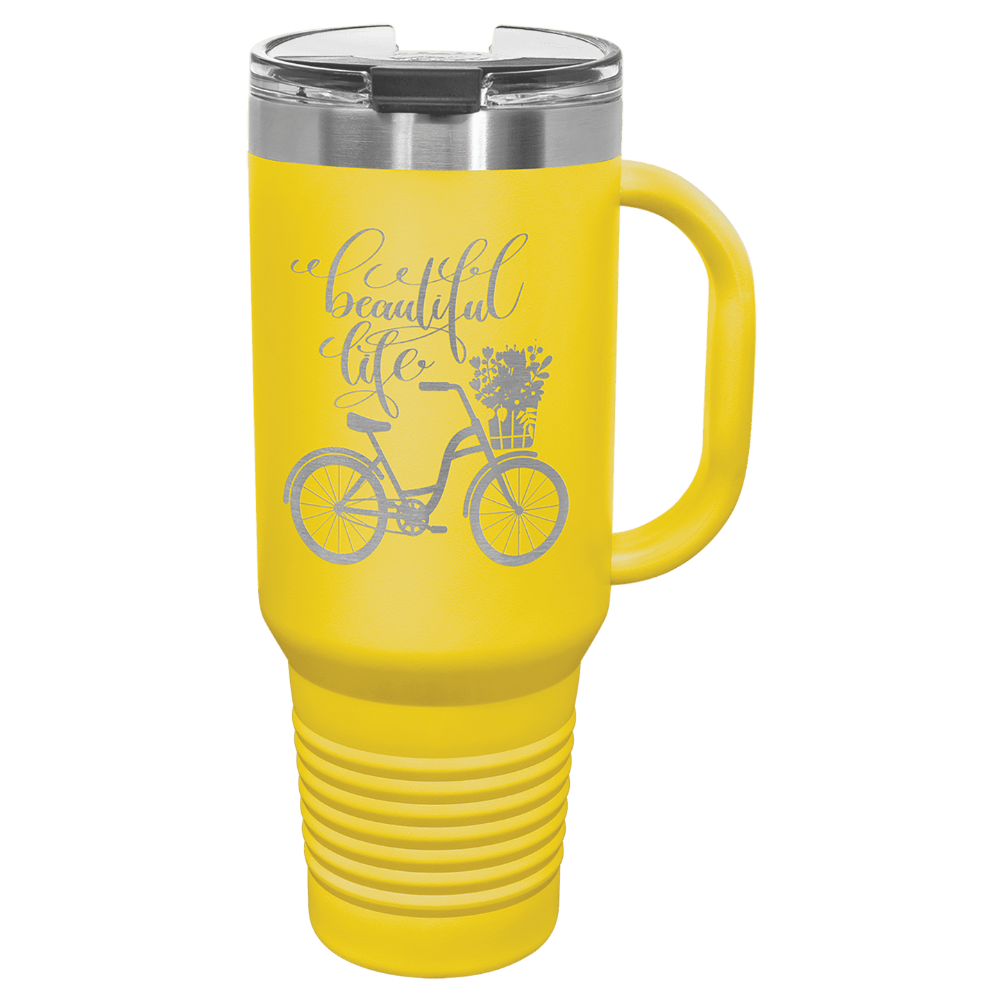 40 Oz. Travel Mug With Handle & Straw