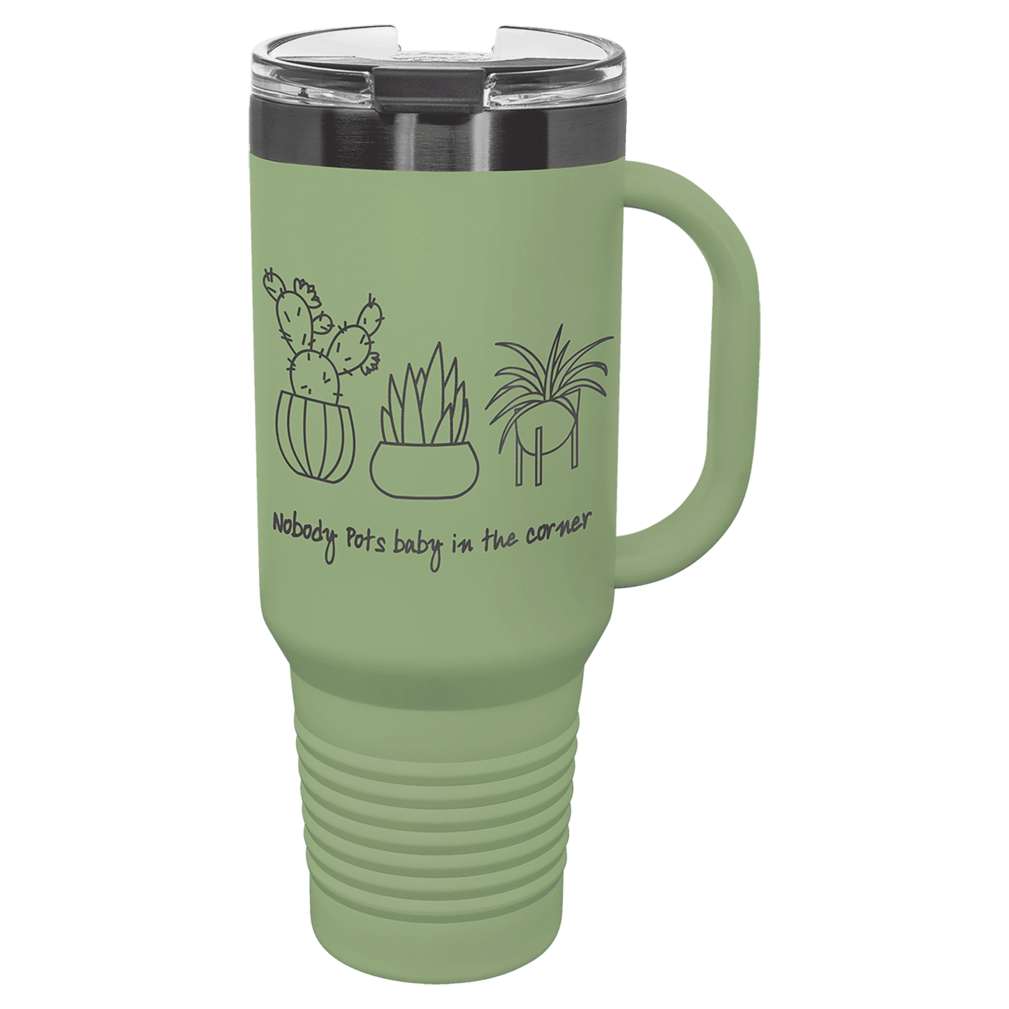 40 Oz. Travel Mug With Handle & Straw