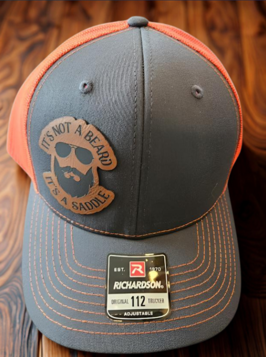 "It's Not A Beard, It's A Saddle" Patch Richardson 112 Trucker Hat