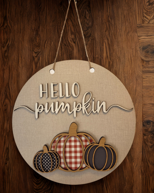 Hello Pumpkin Door Sign
