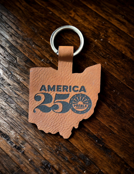 Preble 250 Brown Leatherette Keychain