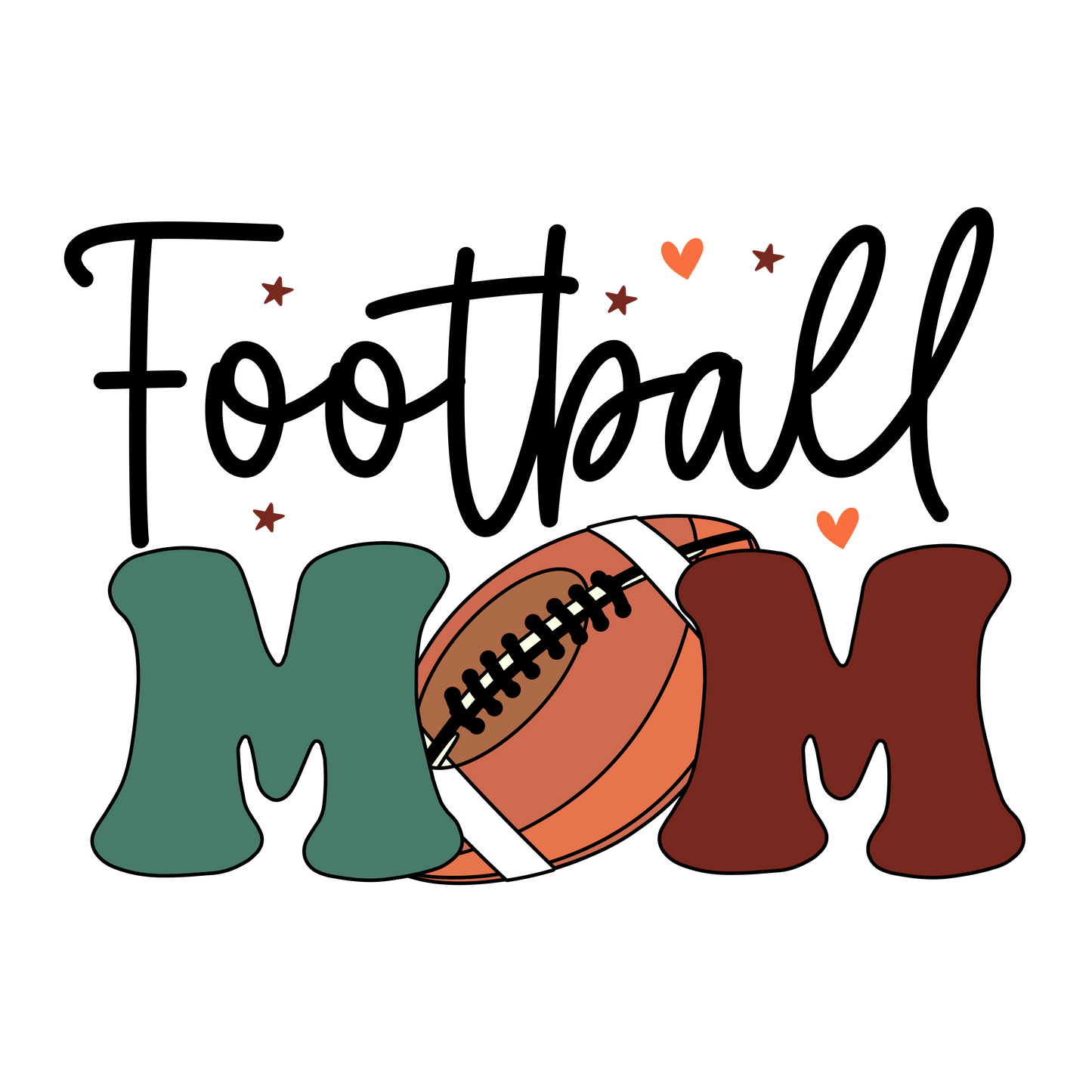 Football Mom 2x2 Magnet