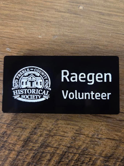 Custom Acrylic Name Tag – Paint-Filled & Magnet-Backed