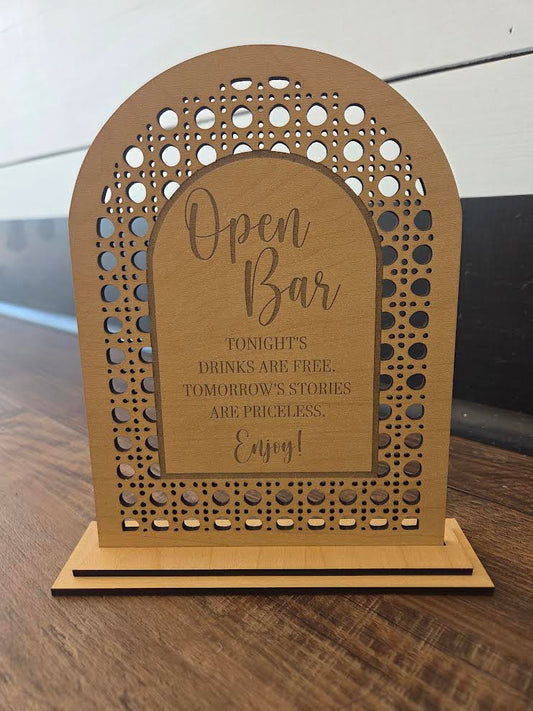 Wedding Open Bar Decor