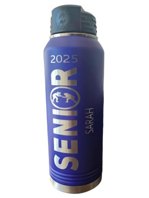 Wrestling Senior Water Bottle (Purple)