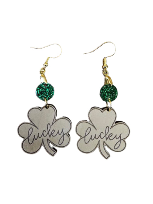 Wooden Lucky Earrings