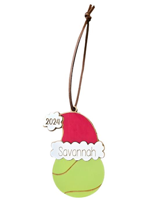 Tennis Ball Christmas Ornament