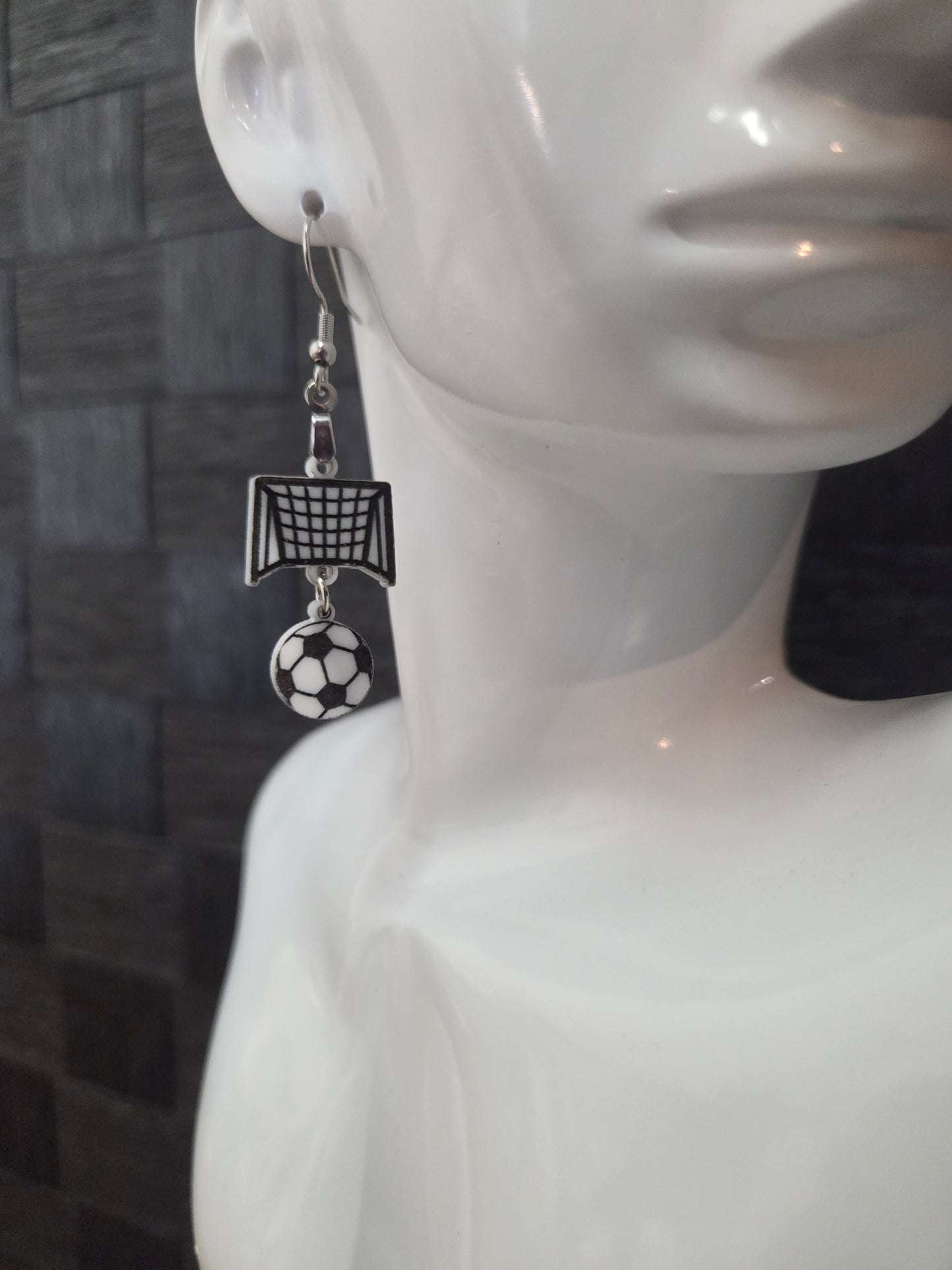 Soccer Ball & Goal Earrings