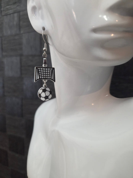 Soccer Ball & Goal Earrings