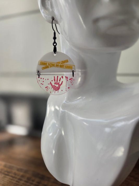 Halloween Crime Scene Earrings