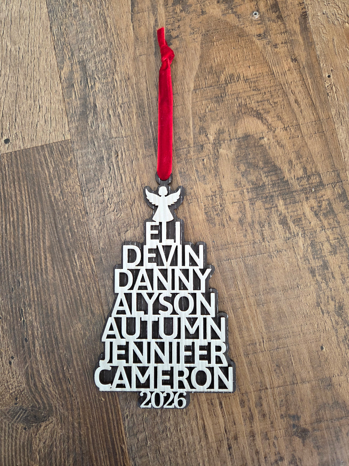 Family Names Christmas Tree Ornament