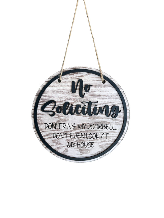 No Soliciting Sign