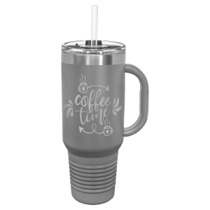 40 Oz. Travel Mug With Handle & Straw