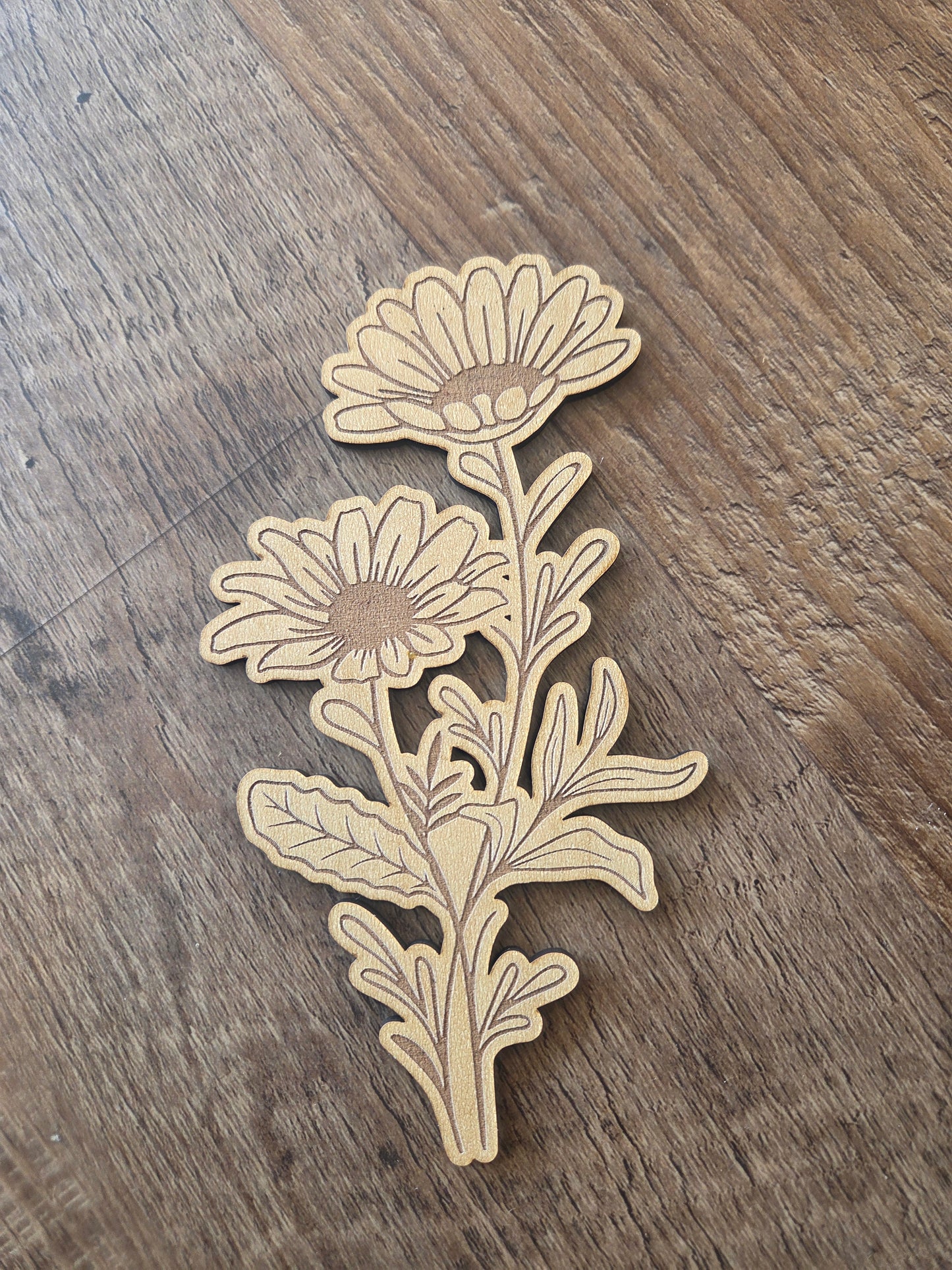 Wood Flower Bookmark